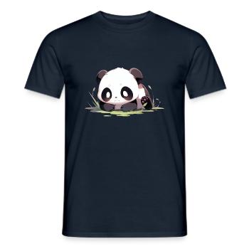 Panda mignon - T-shirt homme - marine - Devant - AI Model Male 178 light (178cm)