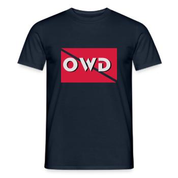 owd diver flag Taucher Tauchen - Männer T-Shirt - Navy - Vorne - AI Model Male 178 light (178cm)