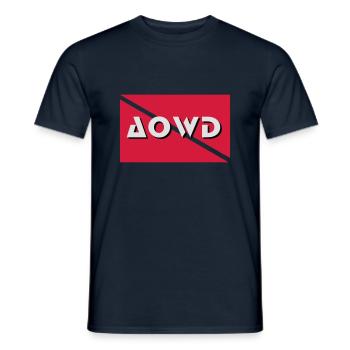 aowd diver flag Taucher Tauchen - Männer T-Shirt - Navy - Vorne - AI Model Male 178 light (178cm)