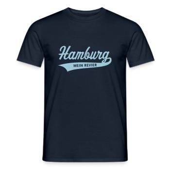 Hamburg – Mein Revier - Männer T-Shirt - Navy - Vorne - AI Model Male 178 light (178cm)