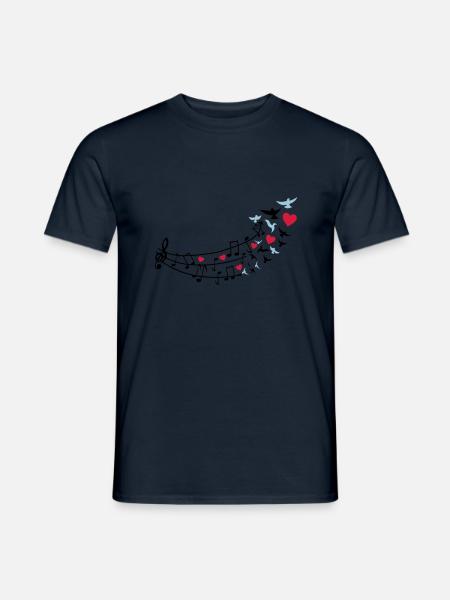 love_music_noten2 - T-shirt homme - marine