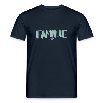Familie mit Herz - Männer T-Shirt - Navy - Vorne - AI Model Male 178 light (178cm)