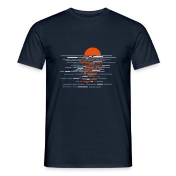 coucher de soleil, soleil, vacances, coucher de soleil, mer, Croatie - T-shirt homme - marine - Devant - AI Model Male 178 light (178cm)