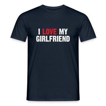 Ich liebe meine Freundin - Männer T-Shirt - Navy - Vorne - AI Model Male 178 light (178cm)