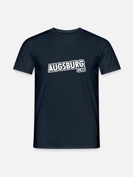 Augsburg 0821 Vorwahl - Männer T-Shirt - Navy