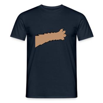 Cats, claws, paws, paws, sharp claws, scratching - Men's T-Shirt - navy - Front - AI Model Male 178 light (178cm)
