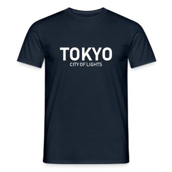 Tokyo - City of Lights - Japan - Nightlife - Men's T-Shirt - navy - Front - AI Model Male 178 light (178cm)
