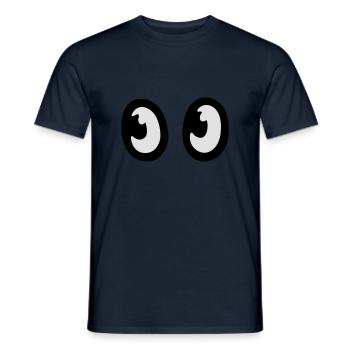 augen / eyes - Männer T-Shirt - Navy - Vorne - AI Model Male 178 light (178cm)