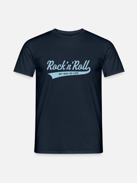 Rock 'n' Roll – My Way Of Life - Men's T-Shirt - navy