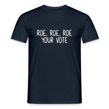 Roe Roe Roe Votre vote - T-shirt homme - marine - Devant - AI Model Male 178 light (178cm)