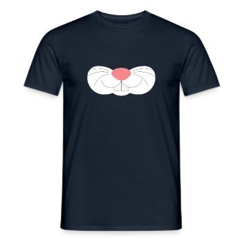 Cute bunny nose - Men's T-Shirt - navy - Front - AI Model Male 178 light (178cm)