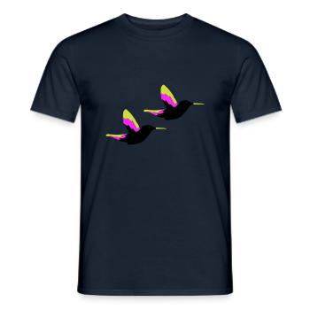Hummingbird Birds - Men's T-Shirt - navy - Front - AI Model Male 178 light (178cm)