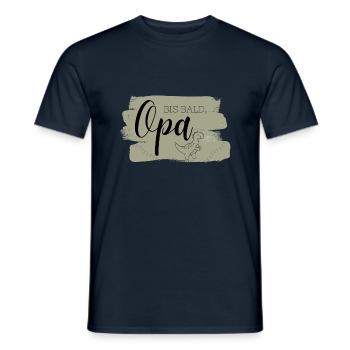Bis bald, Opa Aufdruck, Dino, Olivgrün - Männer T-Shirt - Navy - Vorne - AI Model Male 178 light (178cm)