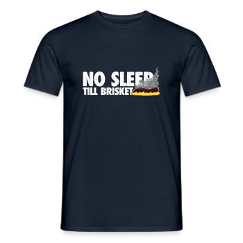 Pas de sommeil jusqu’à la poitrine de bœuf - cadeau barbecue parfait - T-shirt homme - marine - Devant - AI Model Male 178 light (178cm)