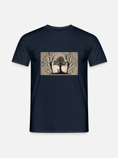 Tree Art - Männer T-Shirt - Navy