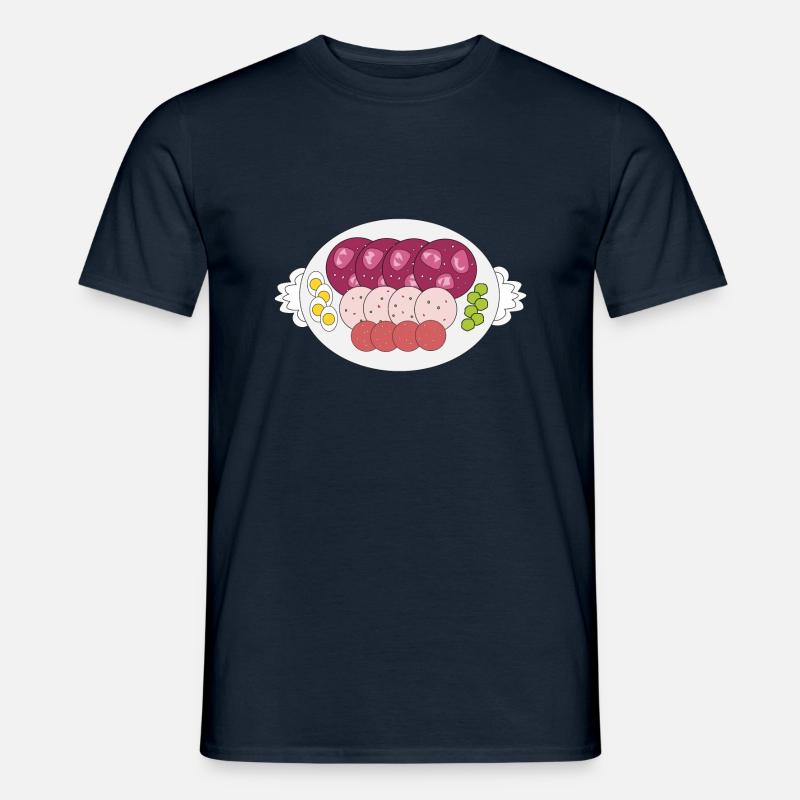Wurstplatte - Männer T-Shirt - Navy