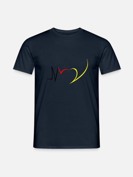 Heartbeat - Men's T-Shirt - navy