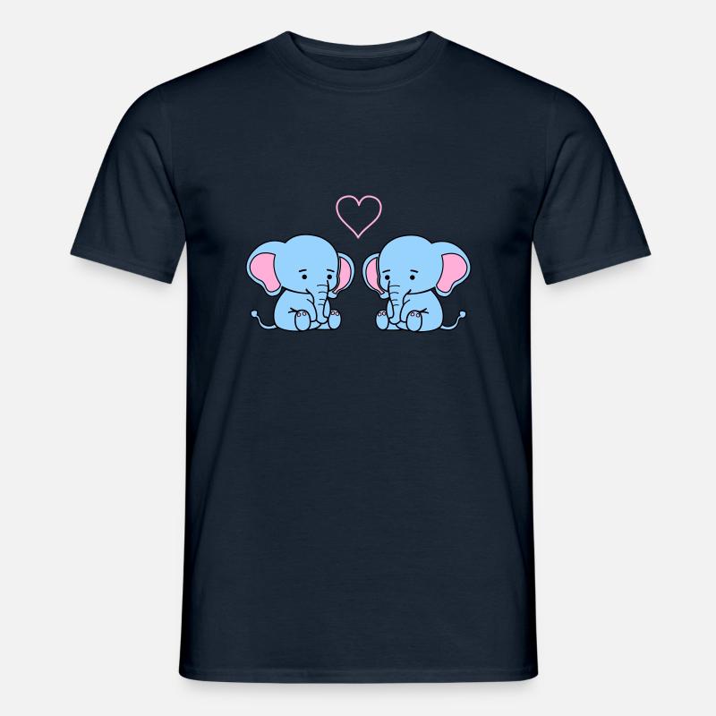 elephant love - Männer T-Shirt - Navy