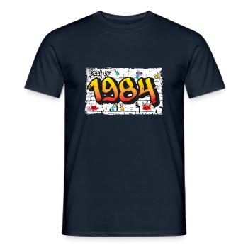 Le meilleur du graffiti de 1984 – 41 ans de streetwise - T-shirt homme - marine - Devant - AI Model Male 178 light (178cm)