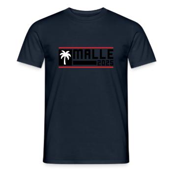 Malle 2025 Palme - Männer T-Shirt - Navy - Vorne - AI Model Male 178 light (178cm)