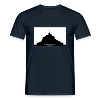 Mont Saint Michel - Männer T-Shirt - Navy - Vorne - AI Model Male 178 light (178cm)