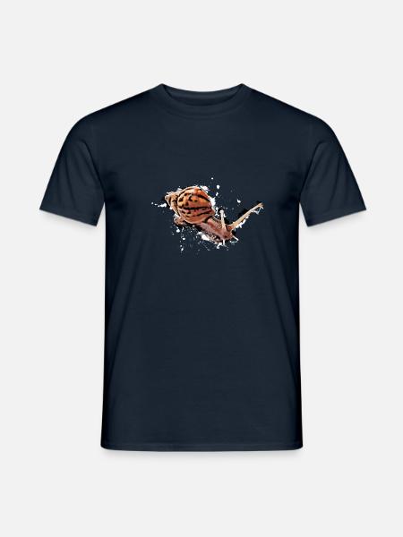 snail with dots - Men's T-Shirt - navy
