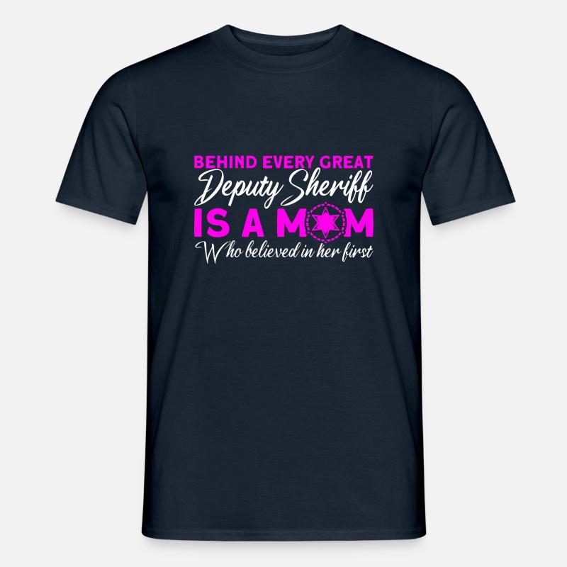 Mama Hilfssheriff Mama Mutter - Männer T-Shirt - Navy