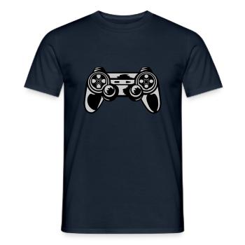 Konsole Retro Controller Gamer - Männer T-Shirt - Navy - Vorne - AI Model Male 178 light (178cm)