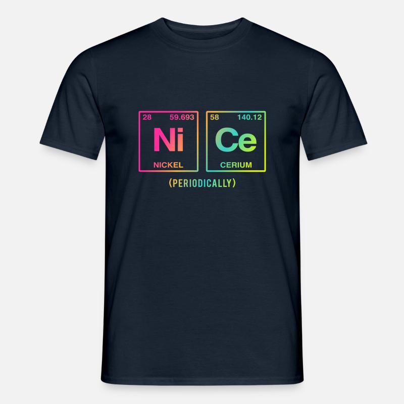 NICE mit Elementen des Periodensystems - Männer T-Shirt - Navy