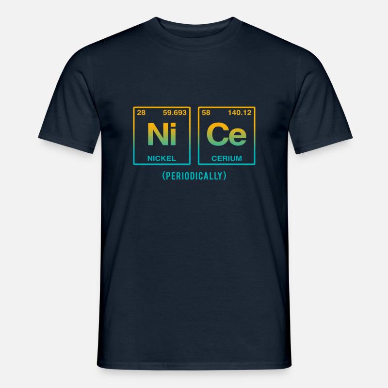 NICE (periodically) - Lustiger Spruch - Männer T-Shirt - Navy