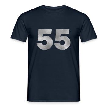 Birthday 55 years - Men's T-Shirt - navy - Front - AI Model Male 178 light (178cm)