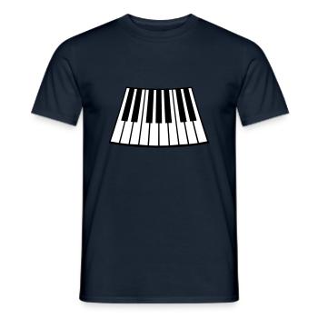 Piano Keys Instrument Playing Classical Music - Men's T-Shirt - navy - Front - AI Model Male 178 light (178cm)
