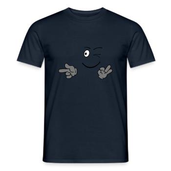 smileface_02 - Männer T-Shirt - Navy - Vorne - AI Model Male 178 light (178cm)