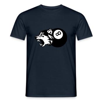 billard logo loup sport - T-shirt homme - marine - Devant - AI Model Male 178 light (178cm)