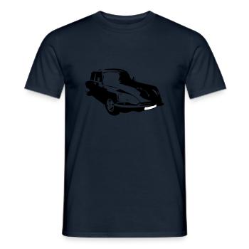 vintage vieille voiture - T-shirt homme - marine - Devant - AI Model Male 178 light (178cm)