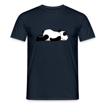 Panda Baer Suess - Männer T-Shirt - Navy - Vorne - AI Model Male 178 light (178cm)