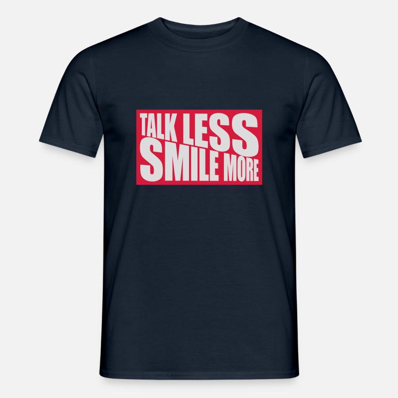 talk less smile more - Men's T-Shirt - navy