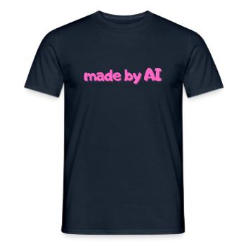 made by AI - Men's T-Shirt - navy - Front - AI Model Male 178 light (178cm)