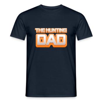 Le père chasseur - Papa Lustig - T-shirt homme - marine - Devant - AI Model Male 178 light (178cm)