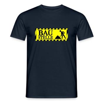 Baustelle - Männer T-Shirt - Navy - Vorne - AI Model Male 178 light (178cm)