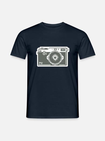 8bit pixel retro fotoapparat - Männer T-Shirt - Navy