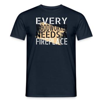 arborists fun cool logging lumberjackwoodworking - Men's T-Shirt - navy - Front - AI Model Male 178 light (178cm)
