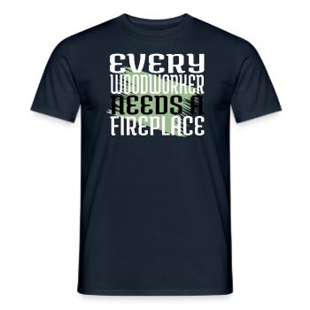 present idea carpenter funny arboriculture - Men's T-Shirt - navy - Front - AI Model Male 178 light (178cm)