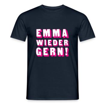 emma wieder gern - Männer T-Shirt - Navy - Vorne - AI Model Male 178 light (178cm)