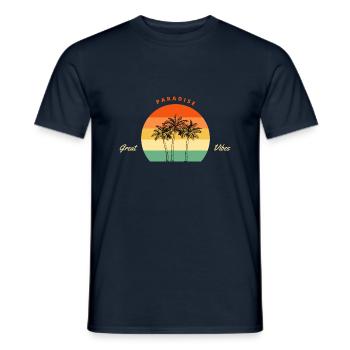 Surf Paradise - Männer T-Shirt - Navy - Vorne - AI Model Male 178 light (178cm)