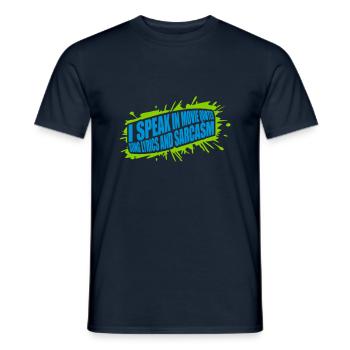 parler des paroles et du sarcasme - T-shirt homme - marine - Devant - AI Model Male 178 light (178cm)