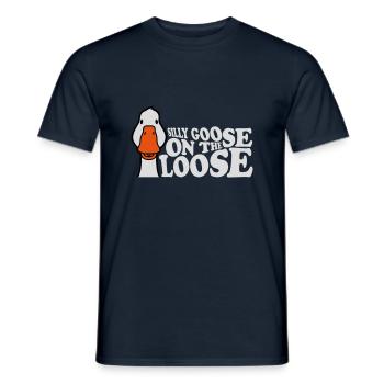 goose on the loose - Men's T-Shirt - navy - Front - AI Model Male 178 light (178cm)