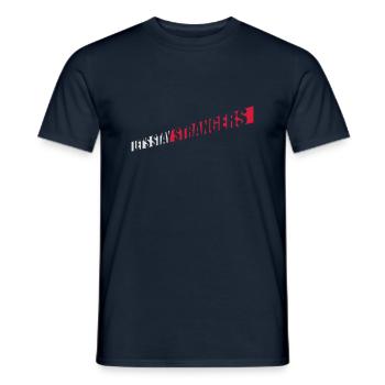 lets stay strangers quote - Men's T-Shirt - navy - Front - AI Model Male 178 light (178cm)