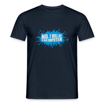 Ne pas réparer votre ordinateur - T-shirt homme - marine - Devant - AI Model Male 178 light (178cm)