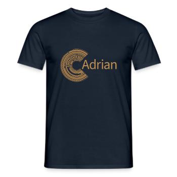 For Adrian - Men's T-Shirt - navy - Front - AI Model Male 178 light (178cm)